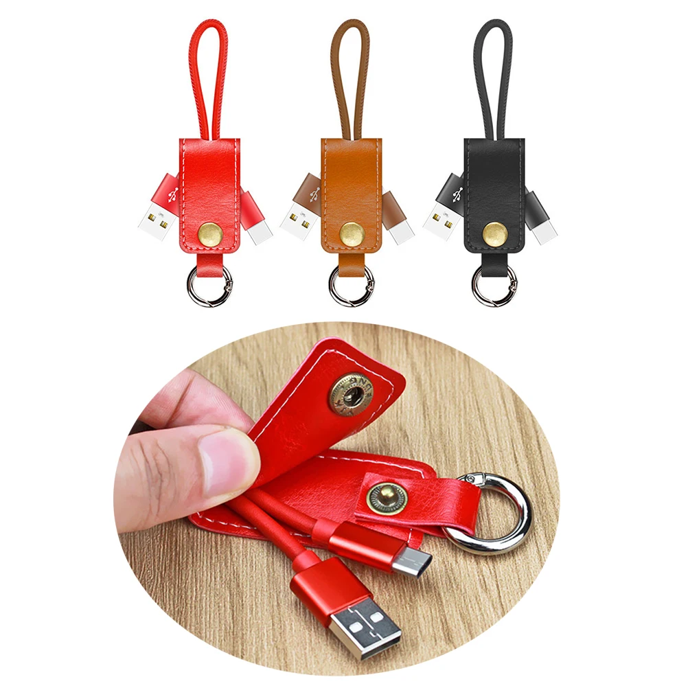 

Type C Charging Cable Keychain USB Data Sync Separable Retractable Key Ring Fast Eco Friendly Durable