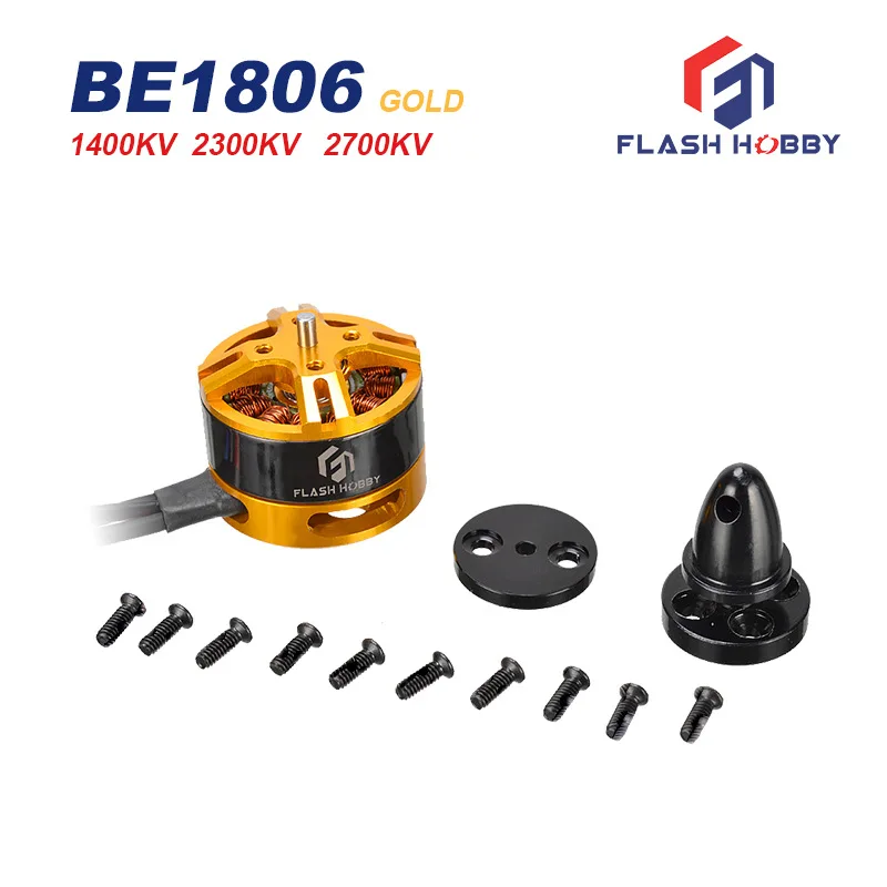 BE1806 Black High‑Performance Brushless Motor 1400KV 2300KV 2700KV High Torque For RC Multirotor