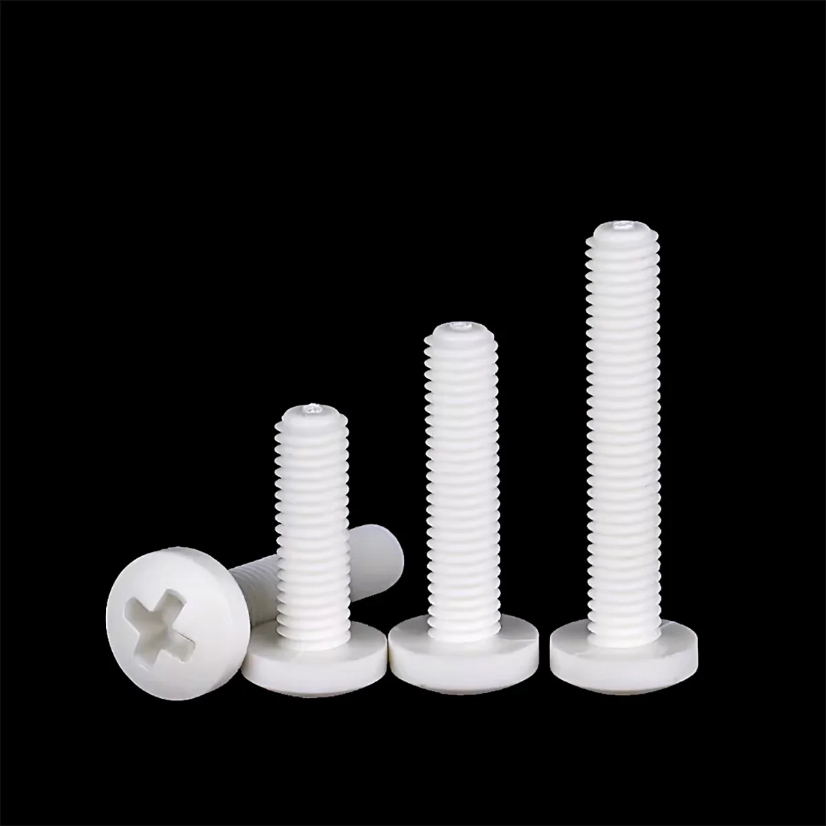 

M2M3M4M5M6M8 PP Polypropylene Cross Groove Pan Head Bolt Plastic Insulation Acid And Alkali Resistant Round Head Screw