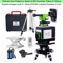 Kaitian 360 Laser Level Electronic Automatic Self-Leveling Green 4D Cross 16 Lines Horizontal&Vertical Nivel Lasers Level Tripod