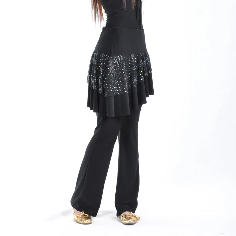 Latin Danskostuum Square Dance Kostuum Vrouwen Rok Broek Vrouwen Dansbroek Oefen Prestaties Kleding Lange Broek Moeder