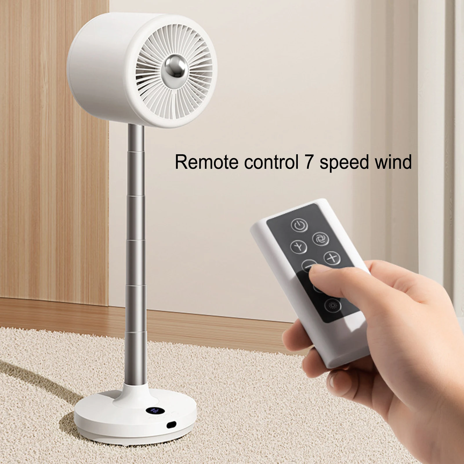 

Portable USB Rechargeable Fan Office Household Foldable Telescopic Fan Low Noise Silent Seven-speed Adjustment Electric Fan