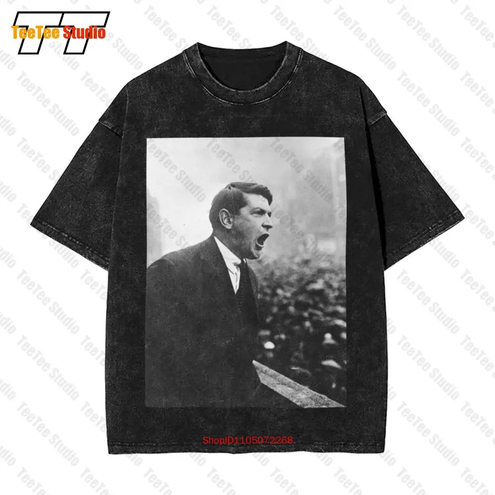 

Винтажная футболка большого размера Michael Collins Speaking To A Dublin Crowd 1922 года JCRM