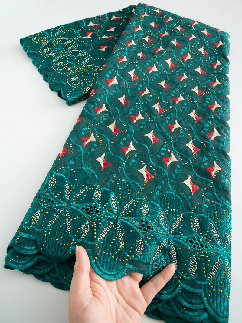 

Nigeria Cotton Dry Lace Fabric 2025 High Quality Swiss Voile Lace In Switzerland Lace Fabric For Women Evening Party Dresses Sew