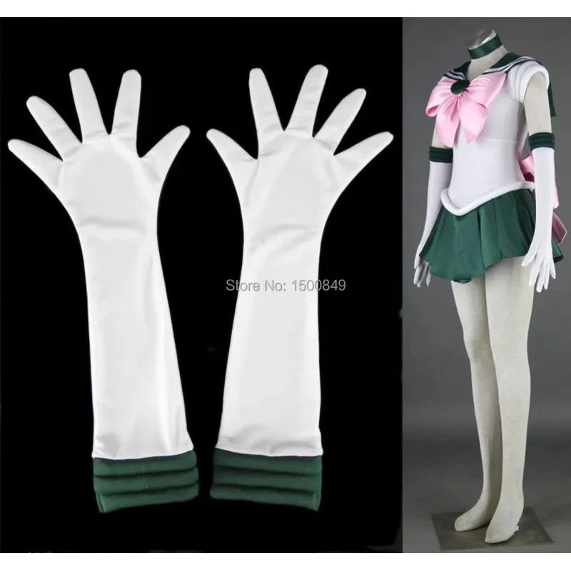 CyAthemis-Disfraz de Cosplay de Anime Sailor Makoto Kino Sailor Jupiter, vestido hecho a medida, guantes, lazos, cuerda para el cabello, diadema para adultos