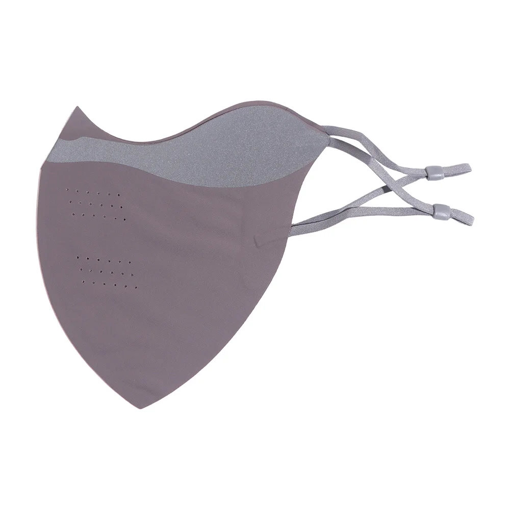 

Солнцезащитная маска из ледяного шелка со светоотражающей полосой, однотонная пылезащитная велосипедная маска для лица, моющаяся быстросохнущая вуаль для лица, спортивная