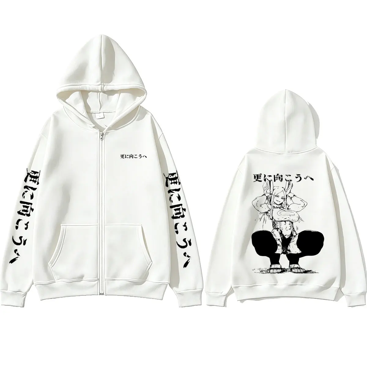 Anime My Hero Academia Rumi Usagiyama Mirko Graphic Zipper Hoodie Men Women Manga Harajuku Zip Up Jacket Men's Casual Hoodies view 6