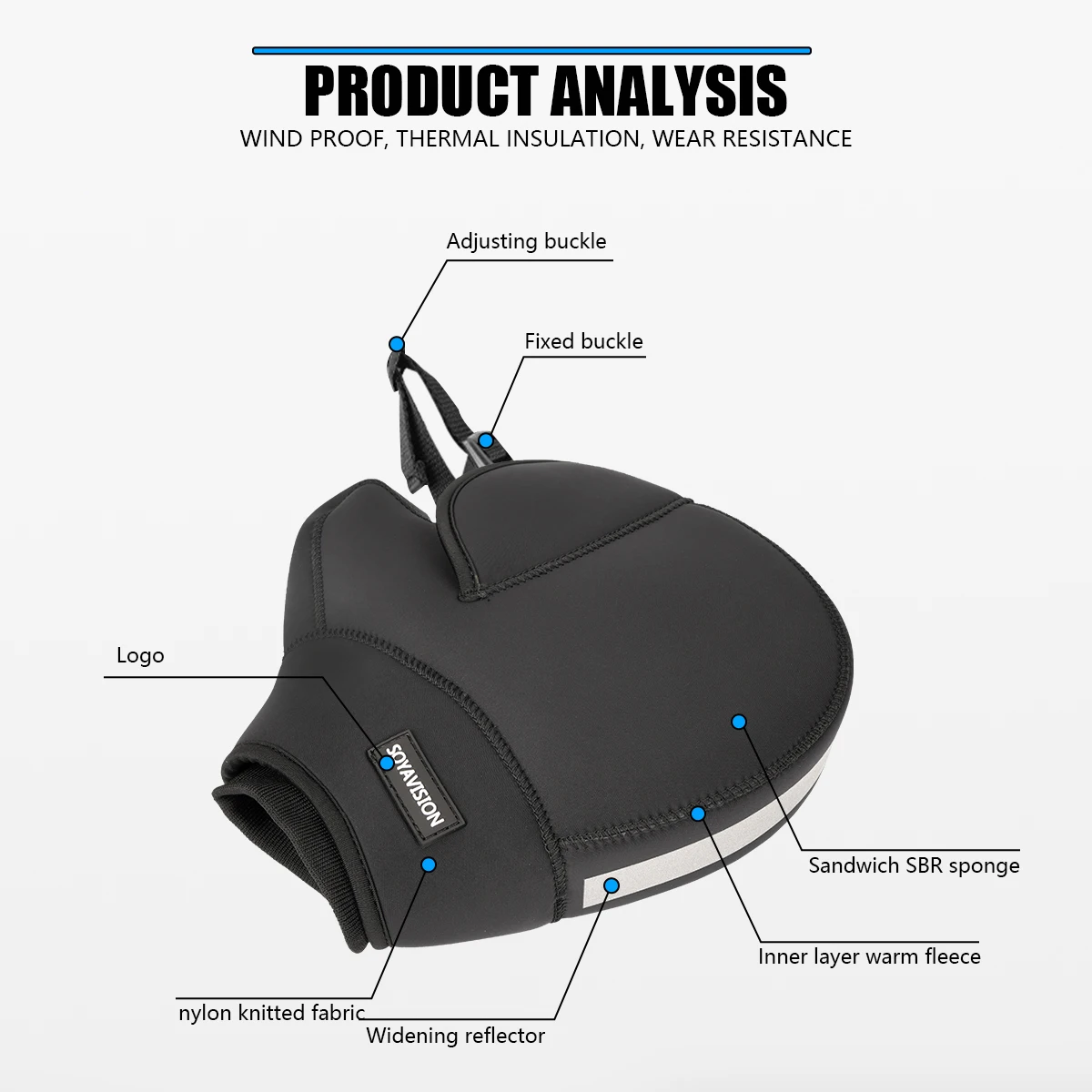 Universal Motorrad Lenker Handschuhe ATV/Schneemobil/Roller Griff Grip Stulpen Handschuhe Wind/Schnee/Wasserdicht Outdoor Radfahren