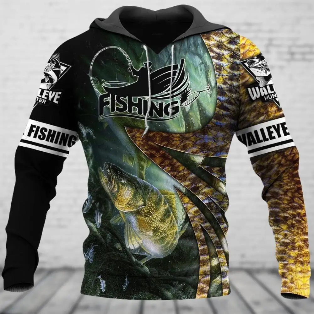

New Men's Clothing Outdoor Fishing Sweatshirt Sweatshirt 3D Print Oversized Pattern Sweatshirt Trim Street Funny Pullover Top