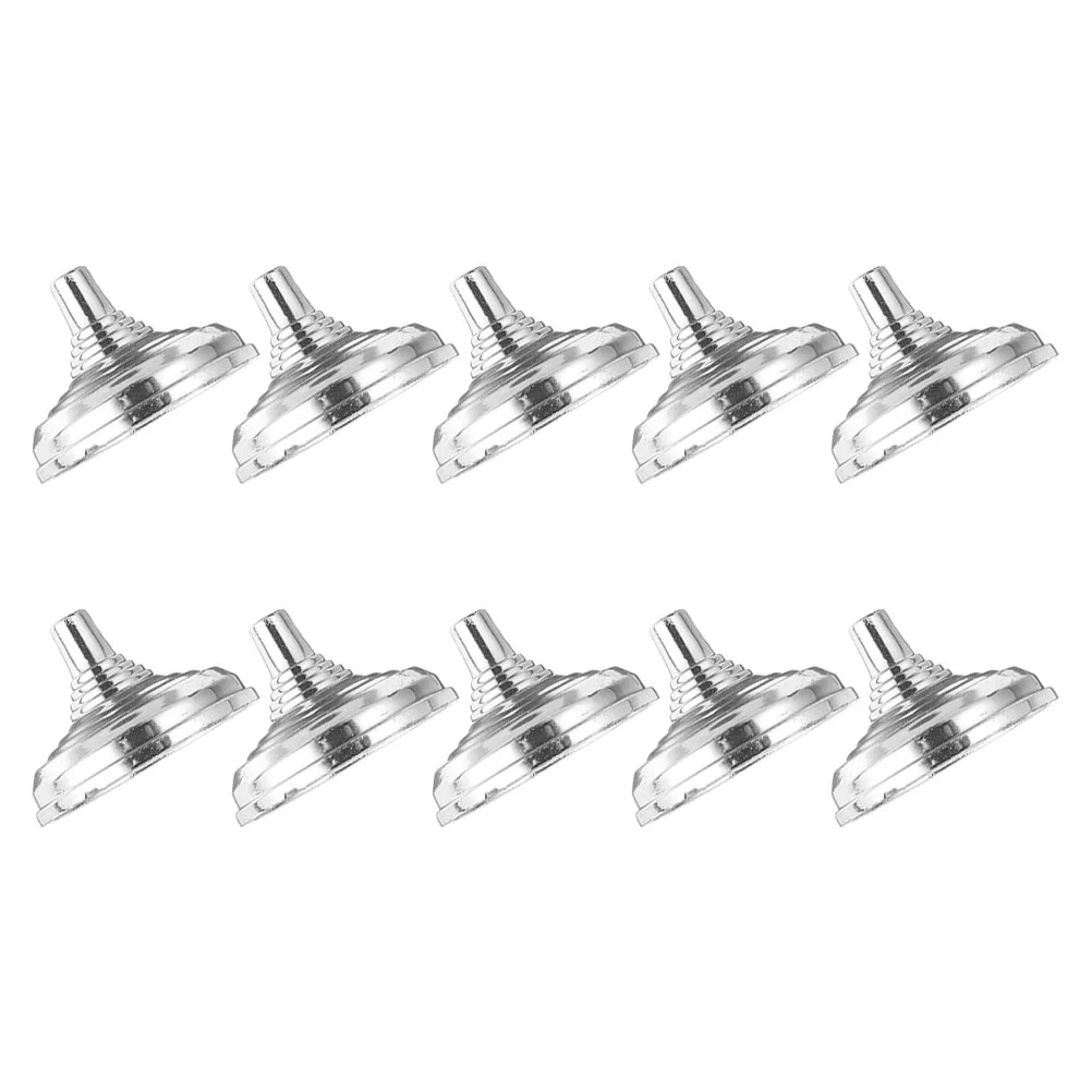 

10 Pcs Checkered Flag Decorations Base Fall outside Plastic Mini Holder for Round Silver Table British