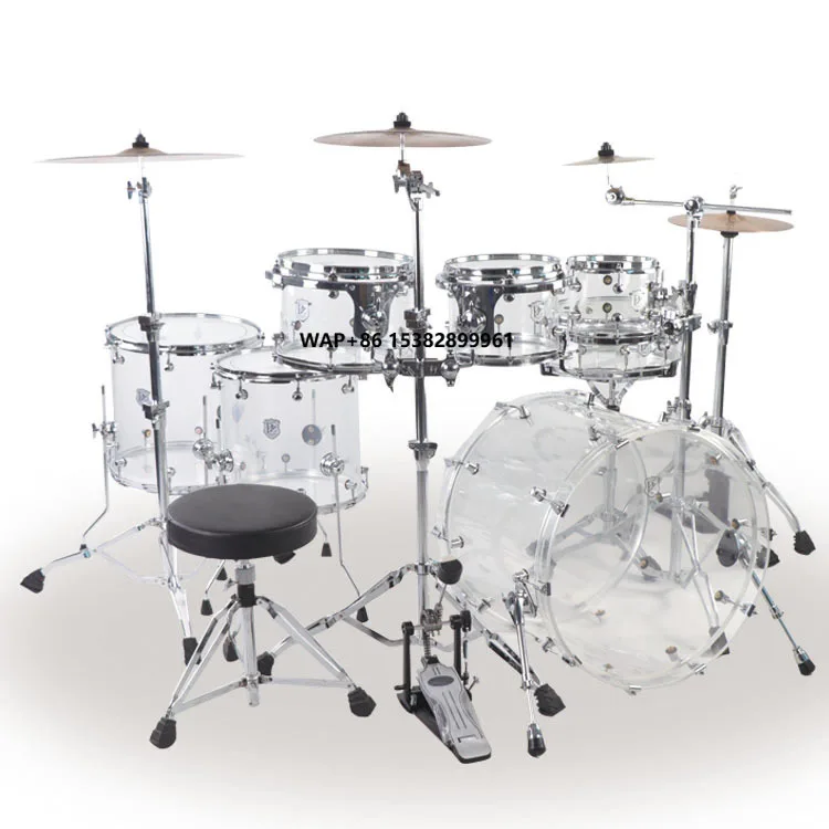 Good Quality Musical Instrument Acoustic Acrylic 7pieces Drum Set
