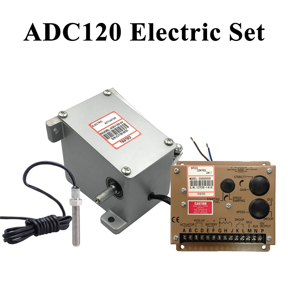 Actuator ADC120 Engine Electric Governor Kits Pickup Speed Sensor ESD5500E Speed Controller for Diesel Generator Top-Quality