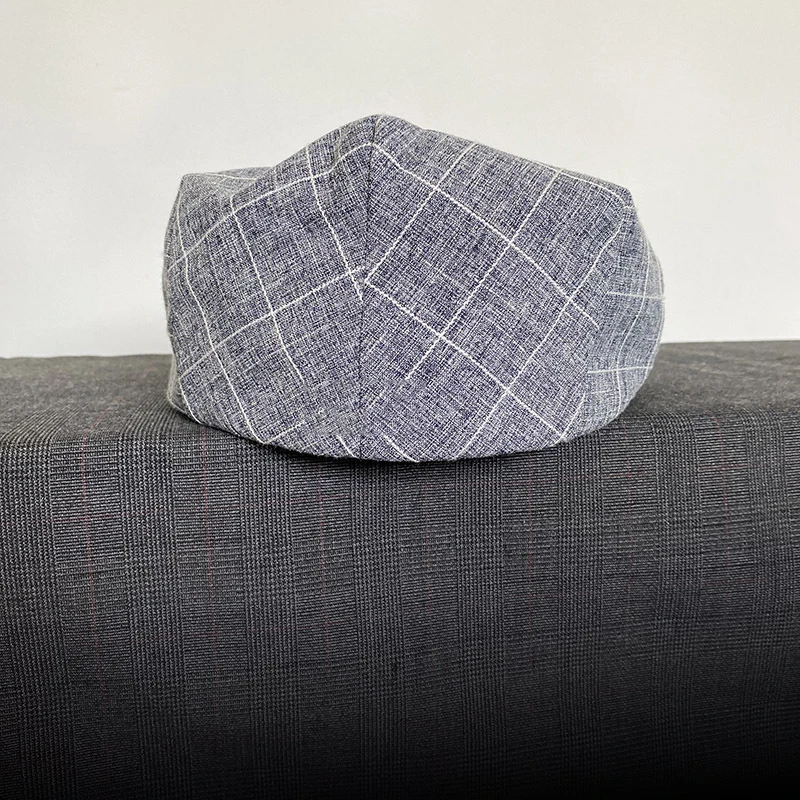 Grey New Cotton Womens Mens Ivy Cap Beret Cabbie Driver Hat Spring Summer Breathable Flat Hats Vintage Gatsby Beret 42 image 4