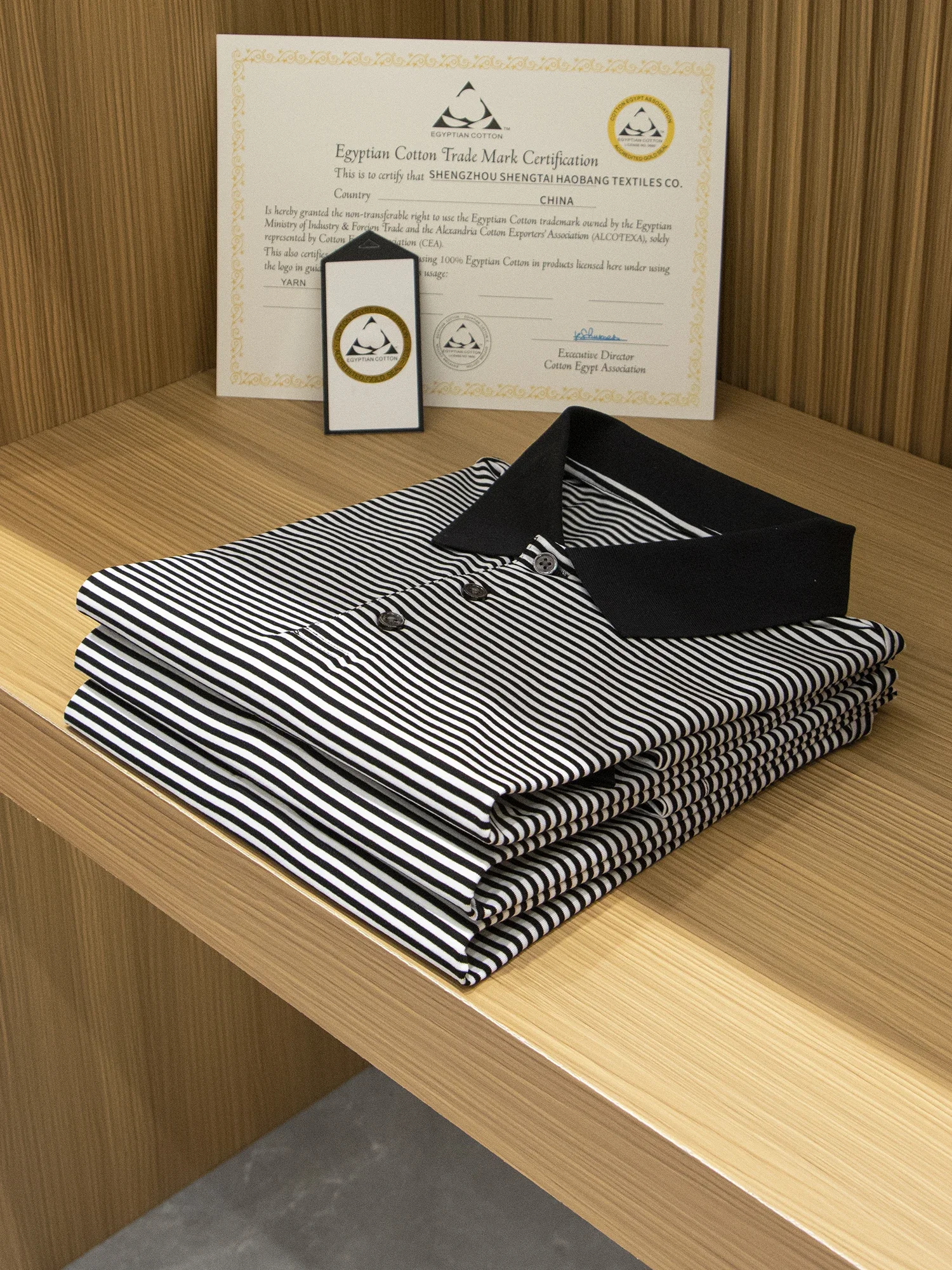 

Classic black and white striped summer men's casual lapel short-sleeved POLO shirt