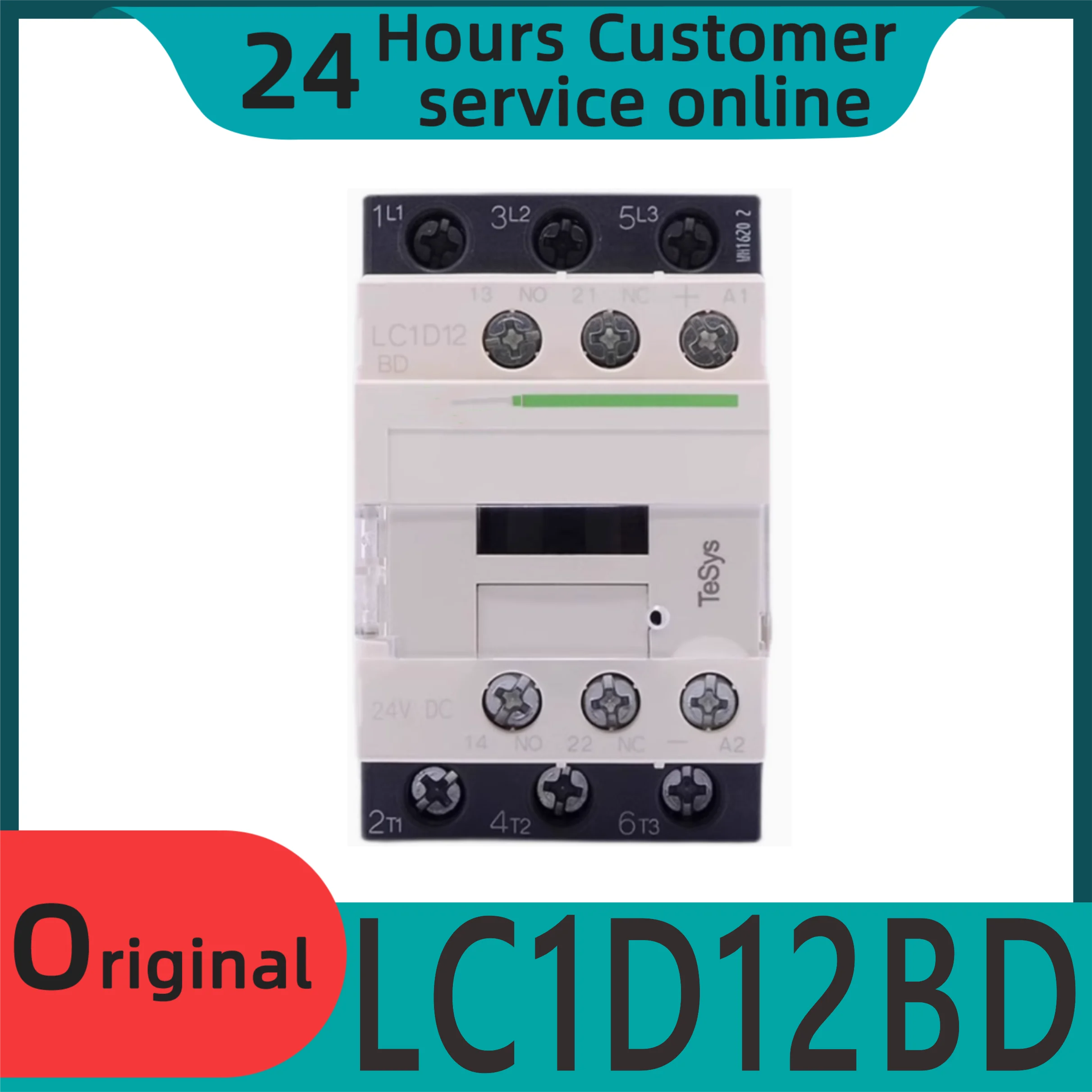 

Brand new original DC contactor LC1D12BD, one opening and one closing 12A DC24V