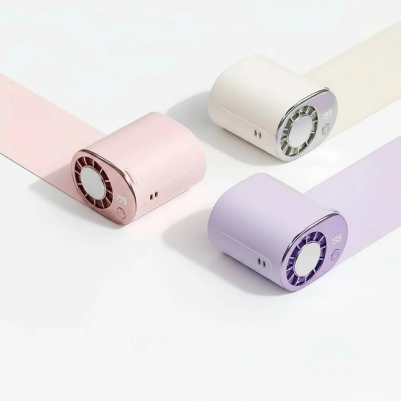 Wearable Waist Fan 199 Speed Levels Semiconductor Cooling Fan Digital Display Hands-Unrestricted for Outdoor, Trip