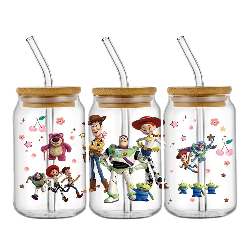 Disney Toy Story Etiqueta Personalizada, DIY Impermeável, Tumbler Stencil, DTF Caneca Adesivo, Envolvimento UV, 16oz Lotso