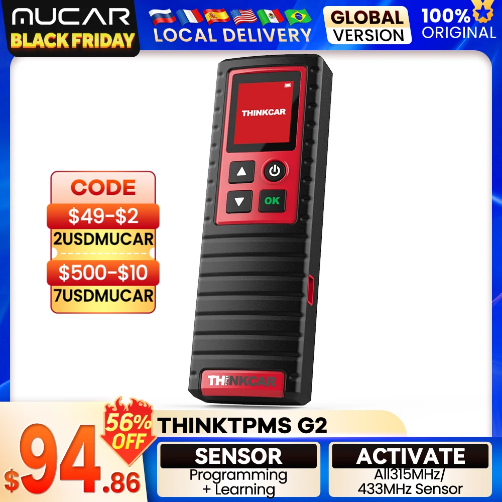 Thinkcar THINKTPMS G2 TPMS Car Tire Pressure Diagnosis Tools Sensor Activator Programming Learning For Thinktool Mini/MUCAR VO6