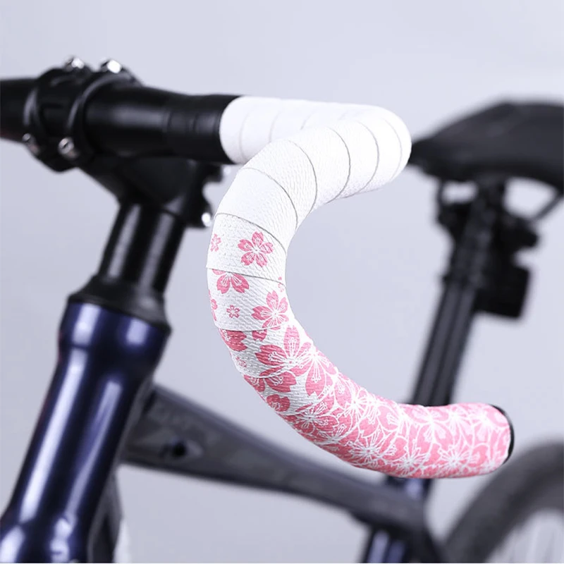 

NEW Road Bike Sakura Handlebar Tape BMX PU+EVA Anti Slip Bike Bar Leather Bicycle Grip Wrapping Tape Bike Parts Accessories