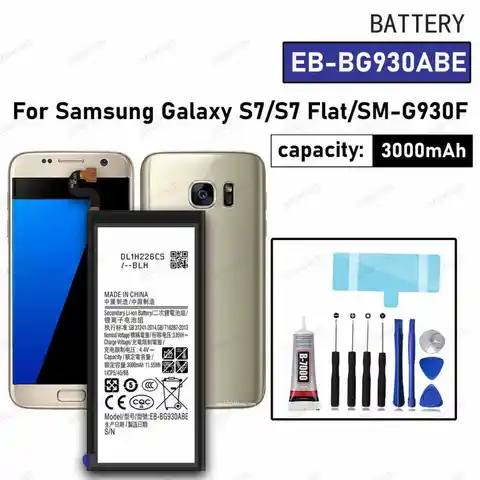 100% New High Quanlity EB-BG930ABE Battery For Samsung Galaxy S7/S7 Flat/SM-G930F Replacement Batteries batteria+Free tools