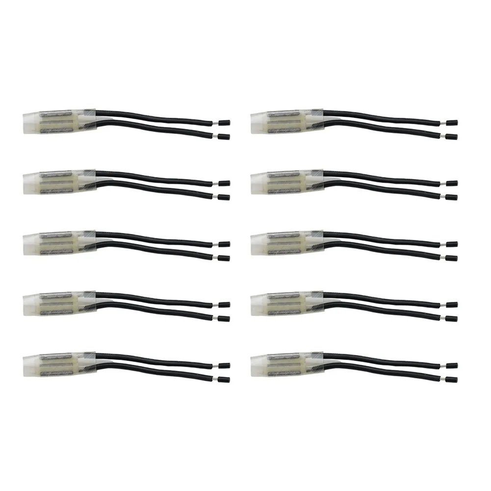 10pcs Thermal Protector Normally Closed Temperature Controller Over-current Protector For Daily Electrical Appliances