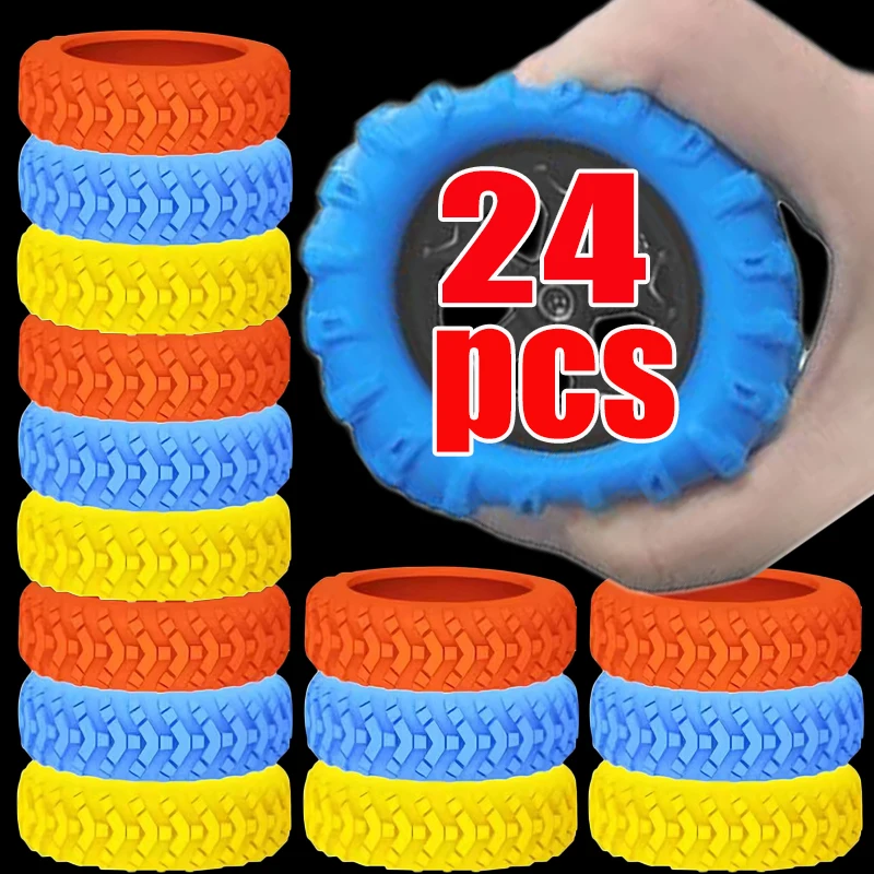 2/24Pcs Thicken Texture Silicone Wheels Protector For Luggage Reduce Noise Travel Luggage Wheels Cover Luggage Accessories