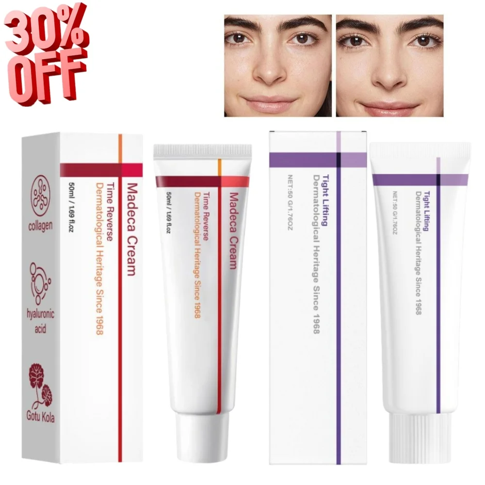 Crema Hidratante Coreana Madeca con Colágeno, Ácido Hialurónico y Gotu Kola, Hidratación Profunda, Reduce las Líneas Finas, Crema Antiedad, 50 ml
