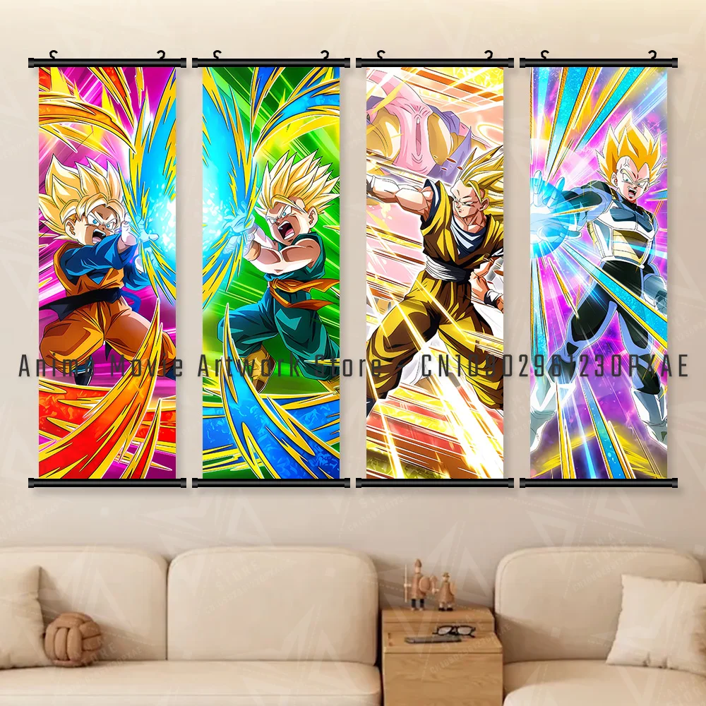 Peinture sur toile Dragon Ball, décoration de la maison, anime à sang chaud, rouleaux d'art mural, photo, impressions Son Goku, affiche pour chambre