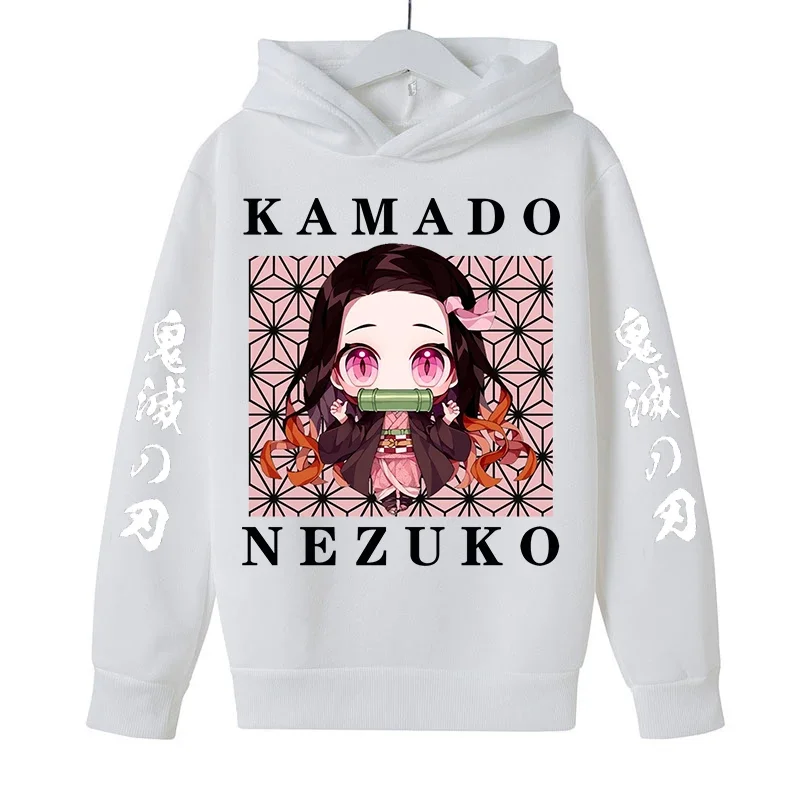 2022 New Demon Slayer Demon Slayer Charming Hoodie For Kids 4-14 Years Old Baby Clothes Anime Yaiba Long Sleeve Sweatshirt Fit