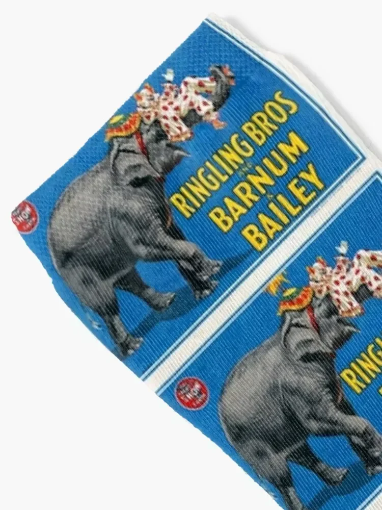 Ringling Bros. and Barnum & Bailey Elephant USA Vintage Poster Socks winter gifts winter thermal Socks Male Women's