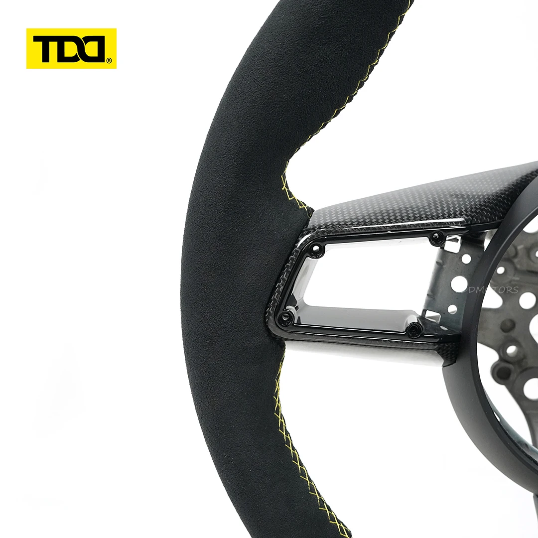 TDD 100% Real Carbon Fiber Steering Wheel for Porsche Taycan 2019- 2021 Panamera 2021 911 2019-2021 Mission E 2015-2018