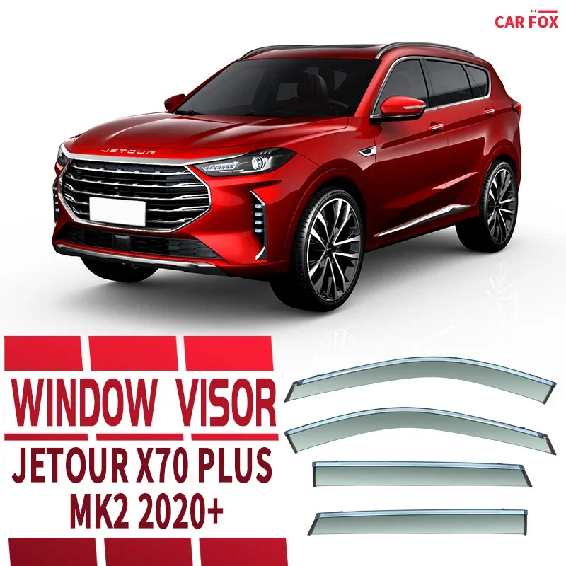 

For Chery Jetour X70 PLUS 2020-2023 Window Visor Vent Shades Ventvisor Wind Deflectors Visors Rain Visor Body Kit