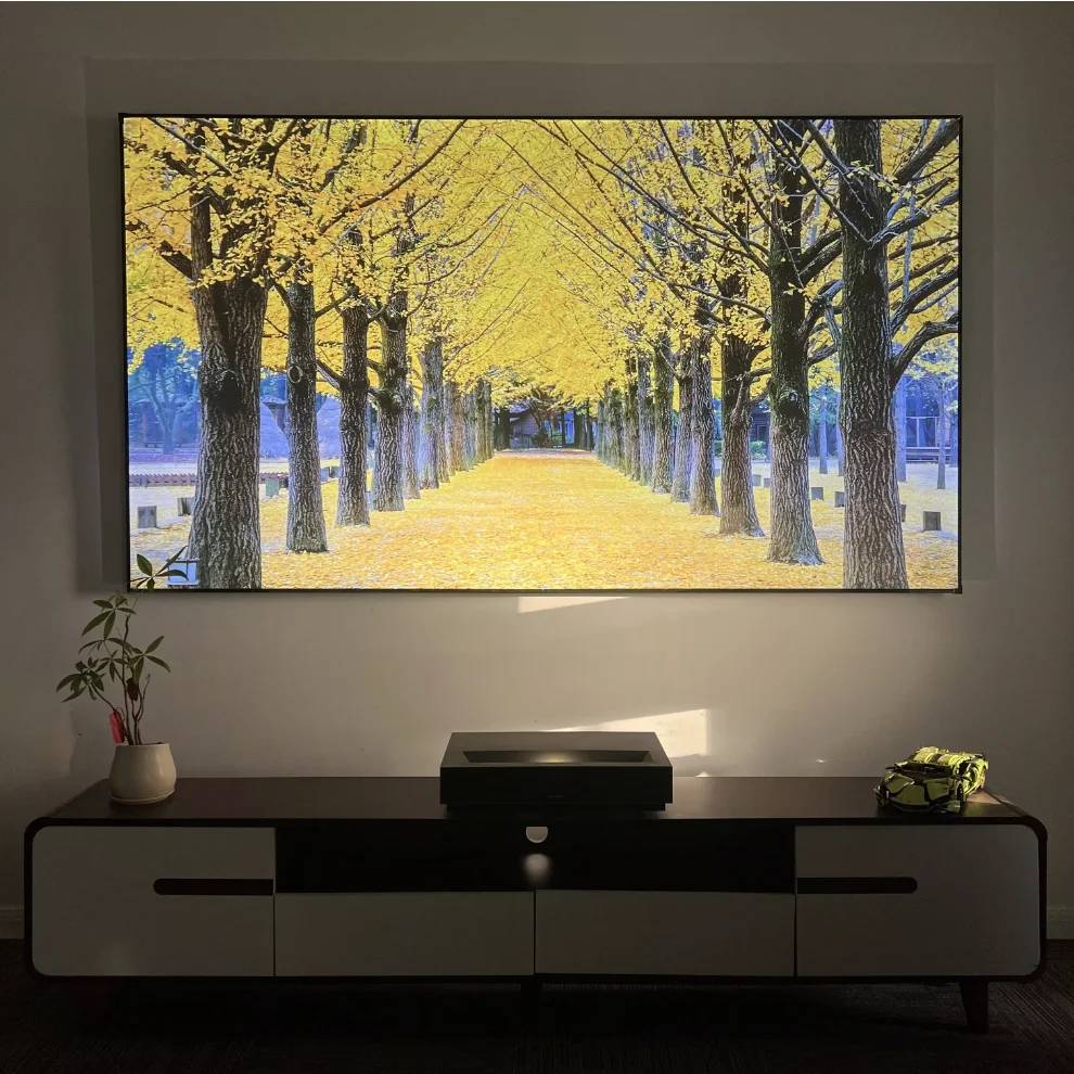 NEW Dragon Series Fresnel 5.0 Pro ALR Fixed Frame Projection Screen Ambient Light Rejecting for Ultra Short Throw UST Projectors