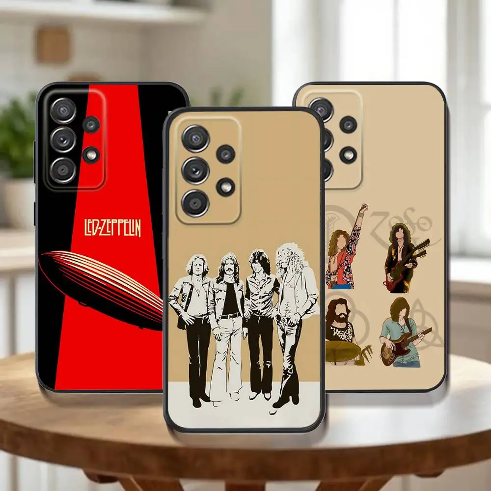 Hot L-Led Z-Zeppelins Band Phone Case For Samsung Galaxy A73,31,32,72,41,53,52,71,22,5G,Note,J7,8,9 Soft Black Cover