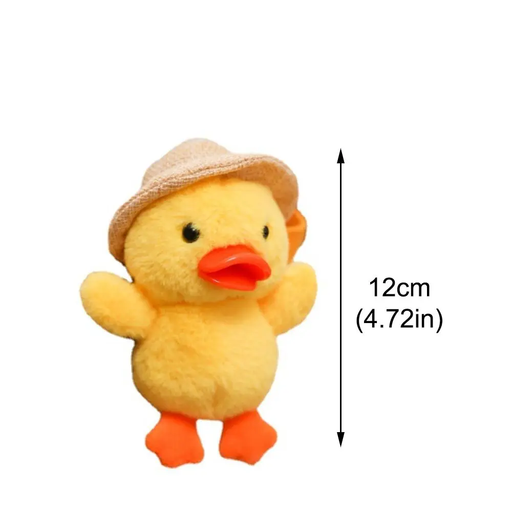 LLavero de pato amarillo de dibujos animados de peluche, colgante de bolsa de pato suave de animales, colgante de muñeca de pato lindo creativo, moda