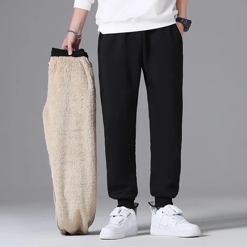 

Winter New Pants Men's Velvet Thick Leggings Sweatpants Loose Sweatpants Men's Autumn Casual Cotton Pants