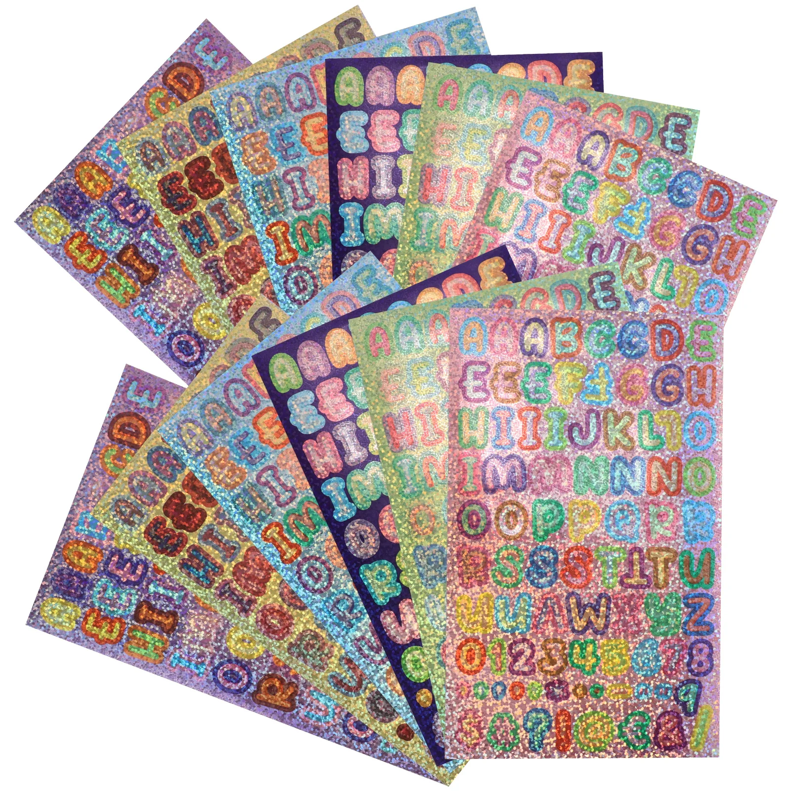 

12 Sheets Alphabet Stickers Numbers Combo Set for DIY Scrapbook Storage Case Sorting Cabinet Glass Cups Bottles Mobile Phone