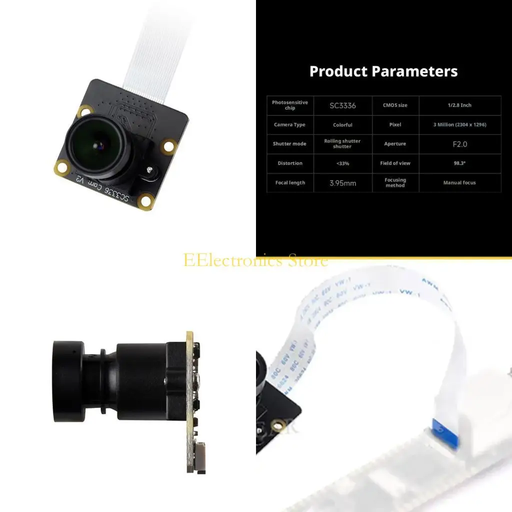 B03C Manual Focusing 3MP Camera Module With Wide Lens And Low Light Capability