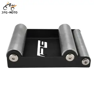 Para ktm yamaha honda motocicleta universal corrente limpa durável rolo rampa elevador suporte de limpeza de pneus suporte de lavagem portátil 12 principais vendas rodas de ferro aro 15 - №10