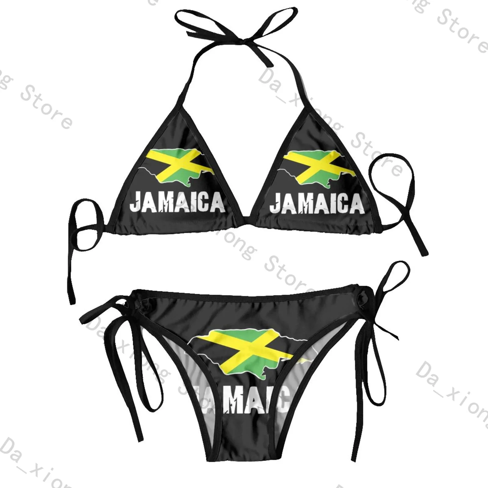 Sexy Bikini Women Swimsuit Two Piece Swimwear Jamaica Map Bathing Suit Beachwear