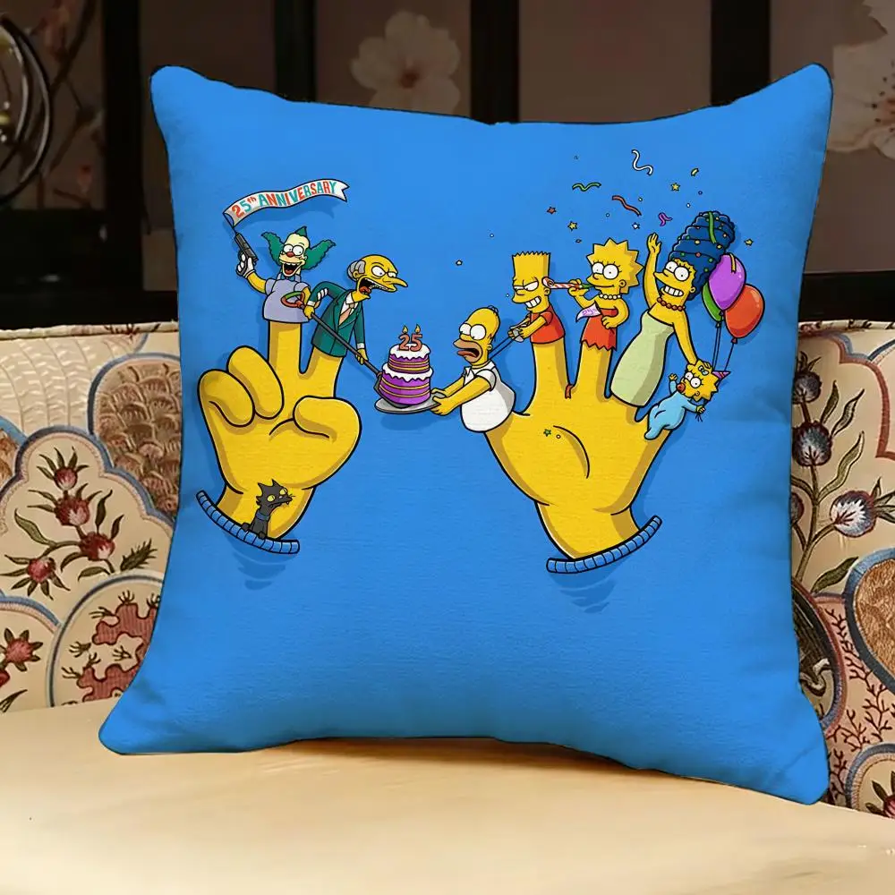 The S-Simpsons Anime-Kissenbezug, doppelseitig bedruckt, Sofakissen, Kopfteilkissen für Schlafzimmer – Detail 13
