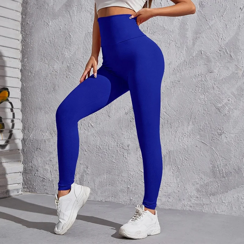 Leggings da donna Pantaloni femminili casual elastici a vita alta lucidi in colori europei-americani