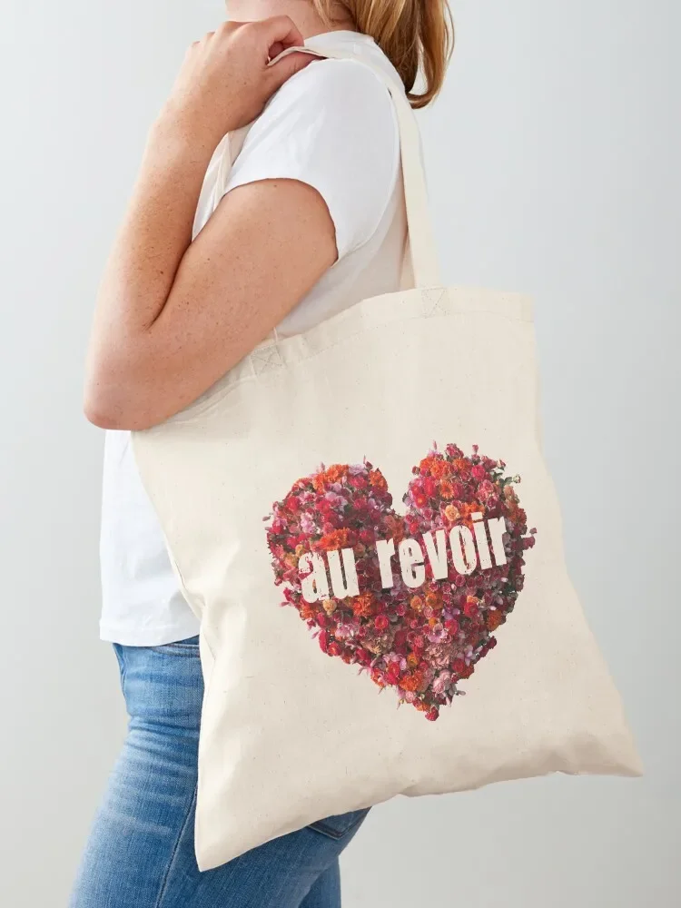 Au Revoir, See you Again Tote Bag Canvas shoulder bag hand bag Customizable tote Shopper