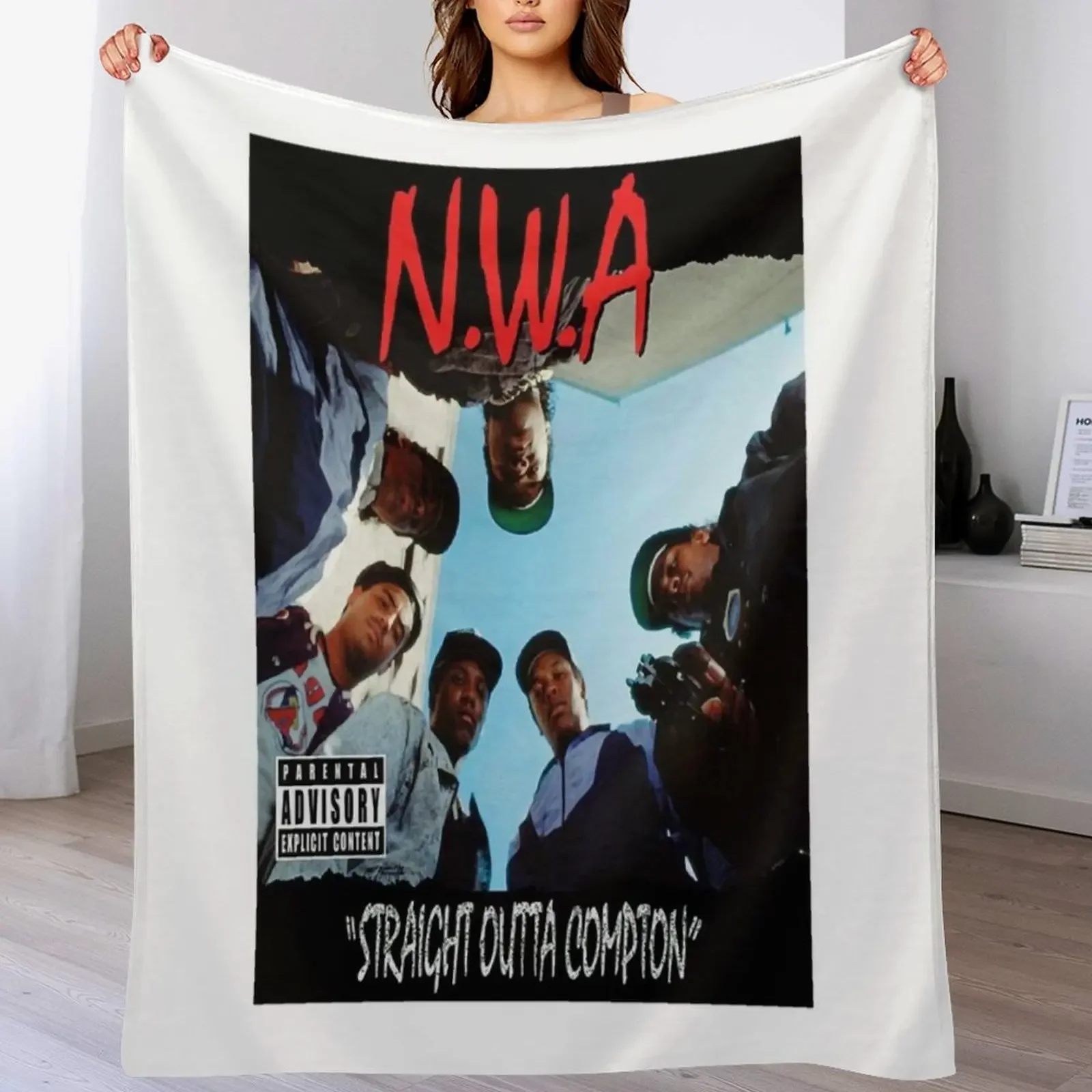 Gangster de la NWA T-shirt classique Throw Blanket Cozy Napping Blanket Gift for Mom Dad