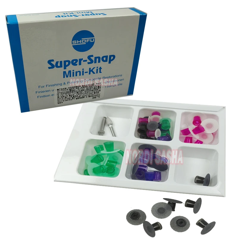 SHOFU Super snap Rainbow Technique Kit Polishing Discs Dental SHOFU Super-snap Mini Kit Polishing Polystrips &Finishing Disc