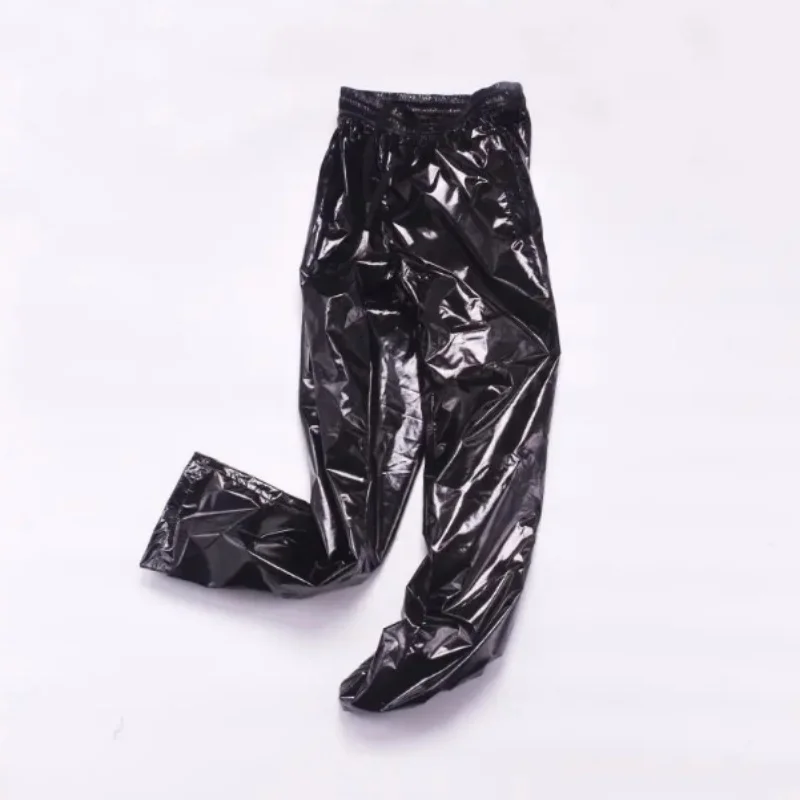 XS~8XL Fashion Men Black Glossy Pants Loose High Waist Hip Hop Trousers Couple Street Dancing Night Club Stage Costumes