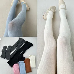 Women Spring Autumn Side Rhombic Twist Pantyhose Socks