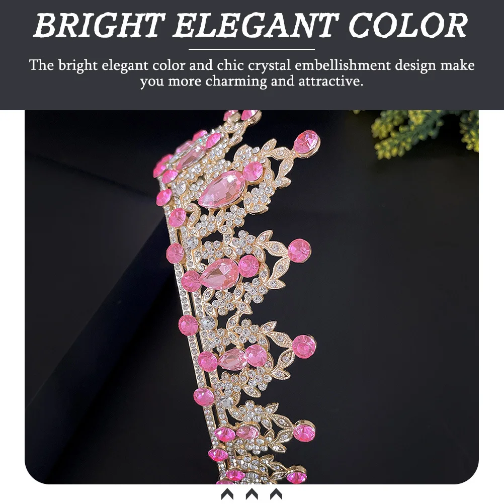 

Baroque Crown Headdress Bridal Wedding Tiara Crystal Rhinestone Hair Accessory For Women Birthday Party Festival Photo