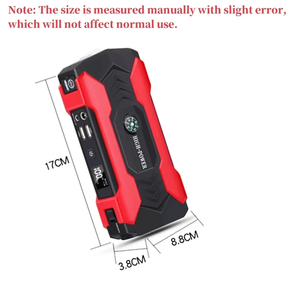 600A Car Battery Jump Starter Power Bank Portable Auto Charger Start Device 20Ah For 12v Car Diesel Car Emerg Starting Booster