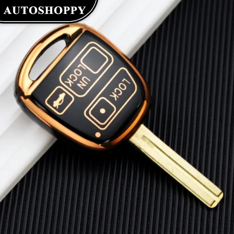 

2/3 Buttons TPU Car Key Case Cover Fob For Toyota FJ Cruiser Land 2008-2014 Yaris Echo For Lexus ES GS LS IS RX SC LX RX400h